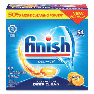 FINISH® Dish Detergent Gelpacs, Orange Scent, 54-box freeshipping - TVN Wholesale